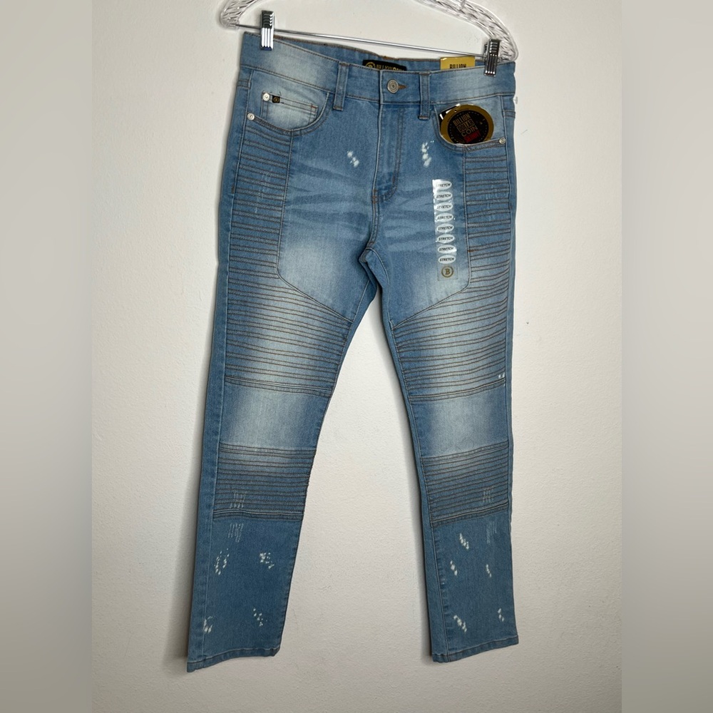 Billion Dollar Coin Iced Blue Jeans Size 30X30 Stretch